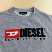 J- Vintage Diesel Denim Division Embroidered Felt Logo Crewneck - M