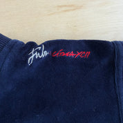 J- Vintage 90s Fubu Embroidered Text Sleeveless Velour Vest - 2XL