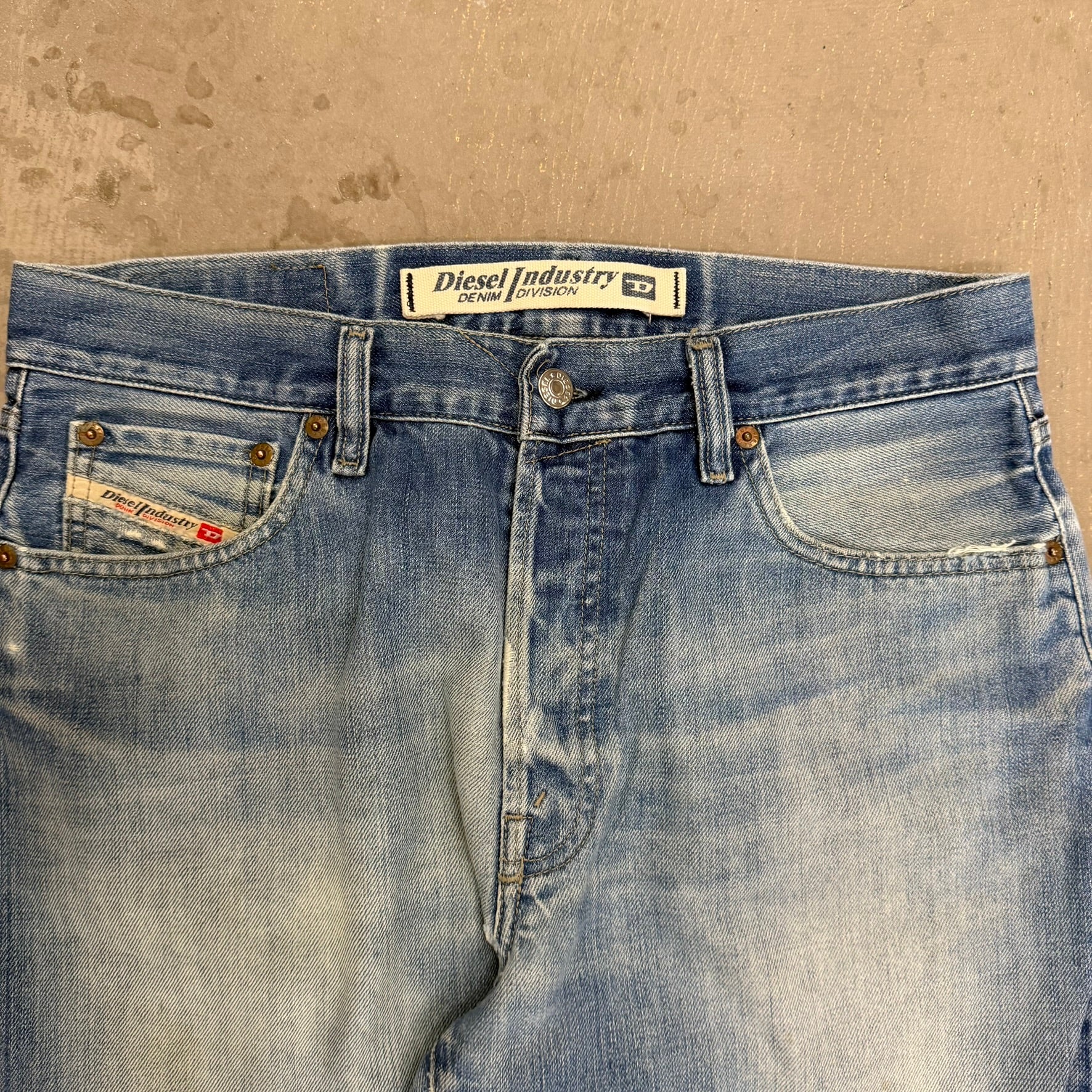 J- Vintage Diesel Industry Denim Straight Leg Jeans - 33w