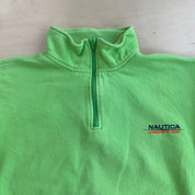 J- Vintage Nautica Competition Embroidered Text Quarter Zip Crewneck - L