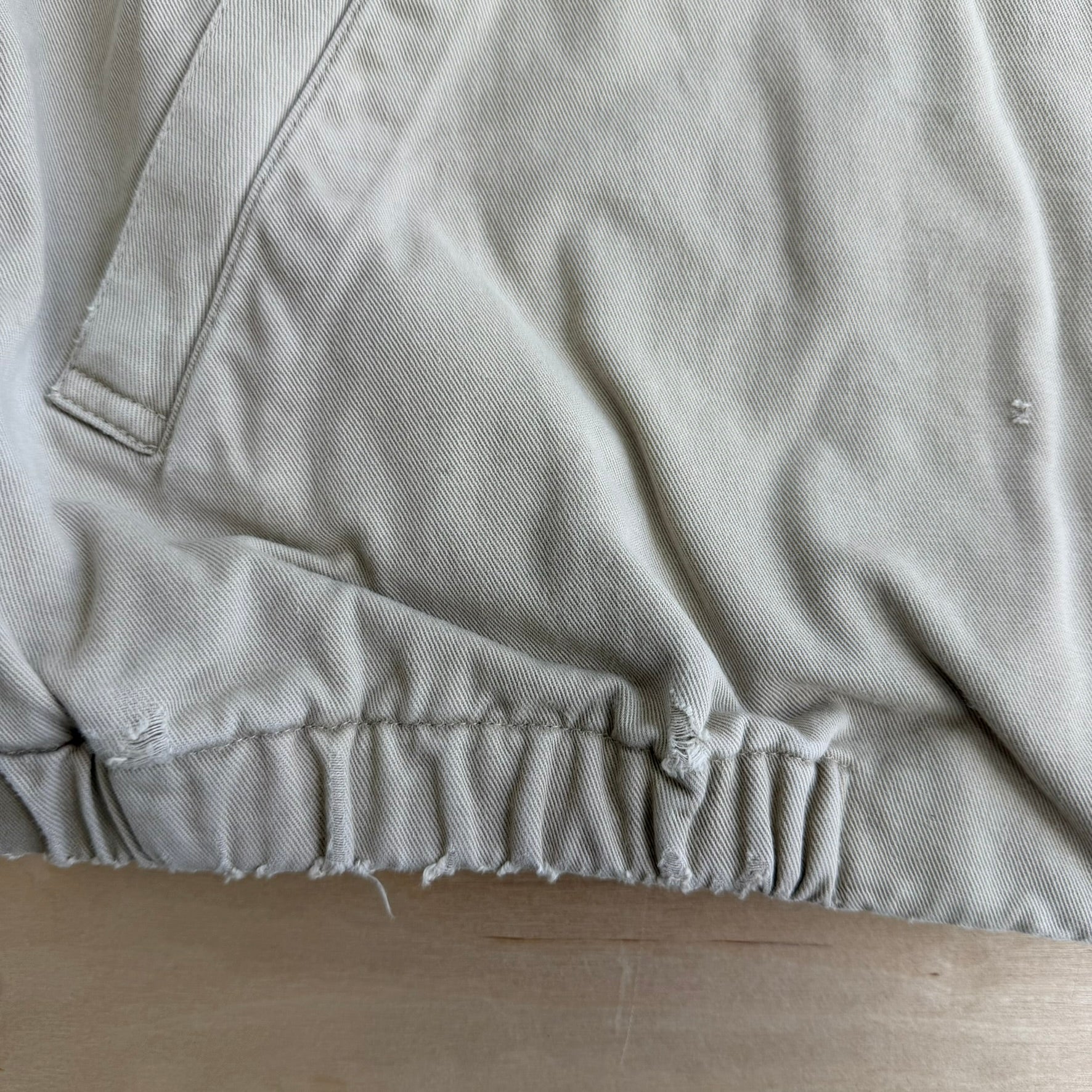 J- Vintage Polo RL Embroidered Logo Bomber Style Beige Zip Up Jacket - L