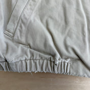 J- Vintage Polo RL Embroidered Logo Bomber Style Beige Zip Up Jacket - L