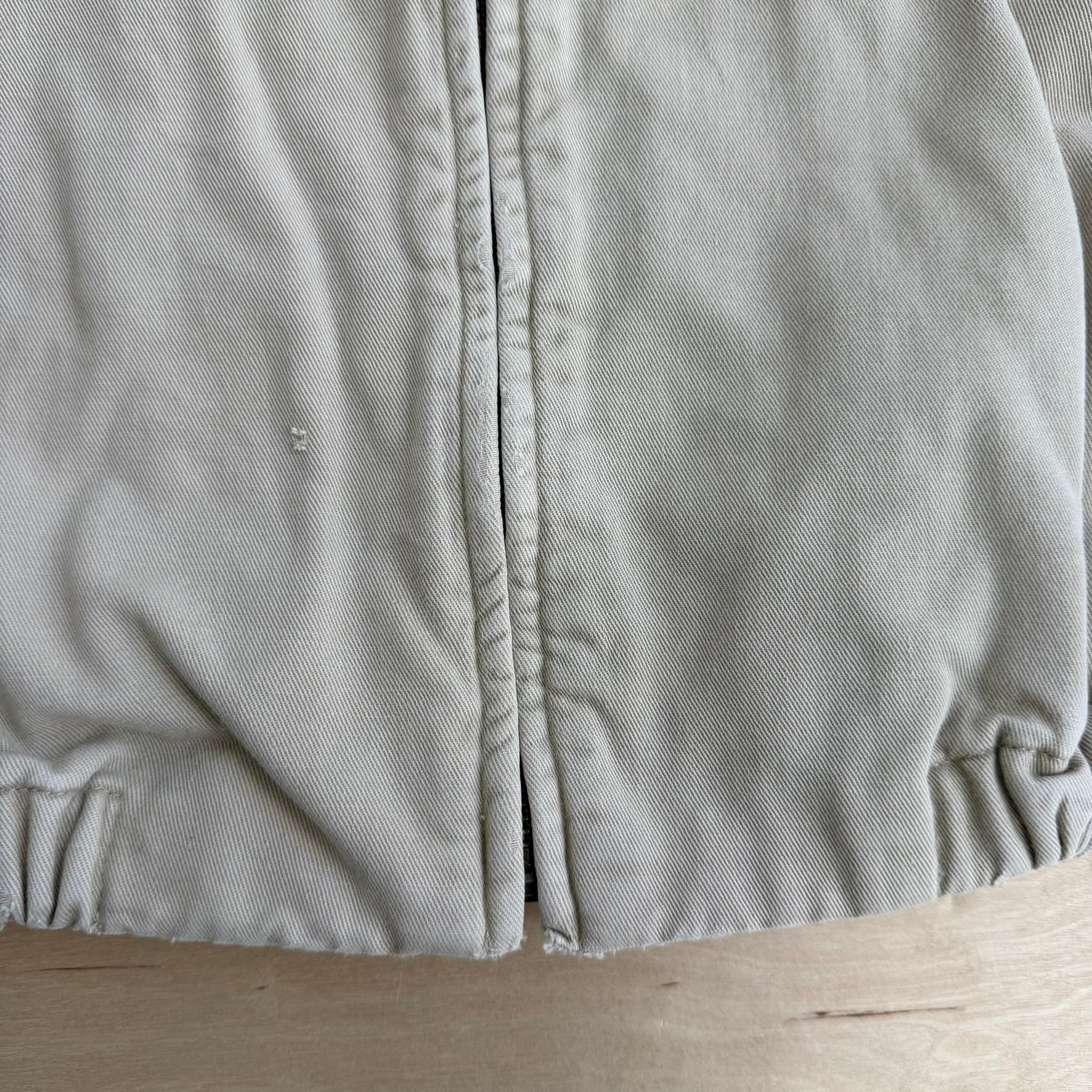 J- Vintage Polo RL Embroidered Logo Bomber Style Beige Zip Up Jacket - L