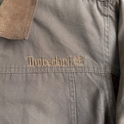 J- Vintage Timberland Leather & Canvas Zip Up Work Jacket - L