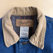 J- Vintage Wrangler Western Blanket Lined Denim Jacket - 44L (fits XL)