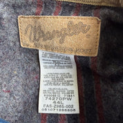 J- Vintage Wrangler Western Blanket Lined Denim Jacket - 44L (fits XL)