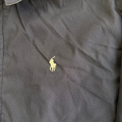J- Vintage Polo RL Embroidered Logo Bomber Style Black Zip Up Jacket - XL