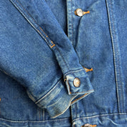 J- Vintage Wrangler Western Blanket Lined Denim Jacket - 44L (fits XL)