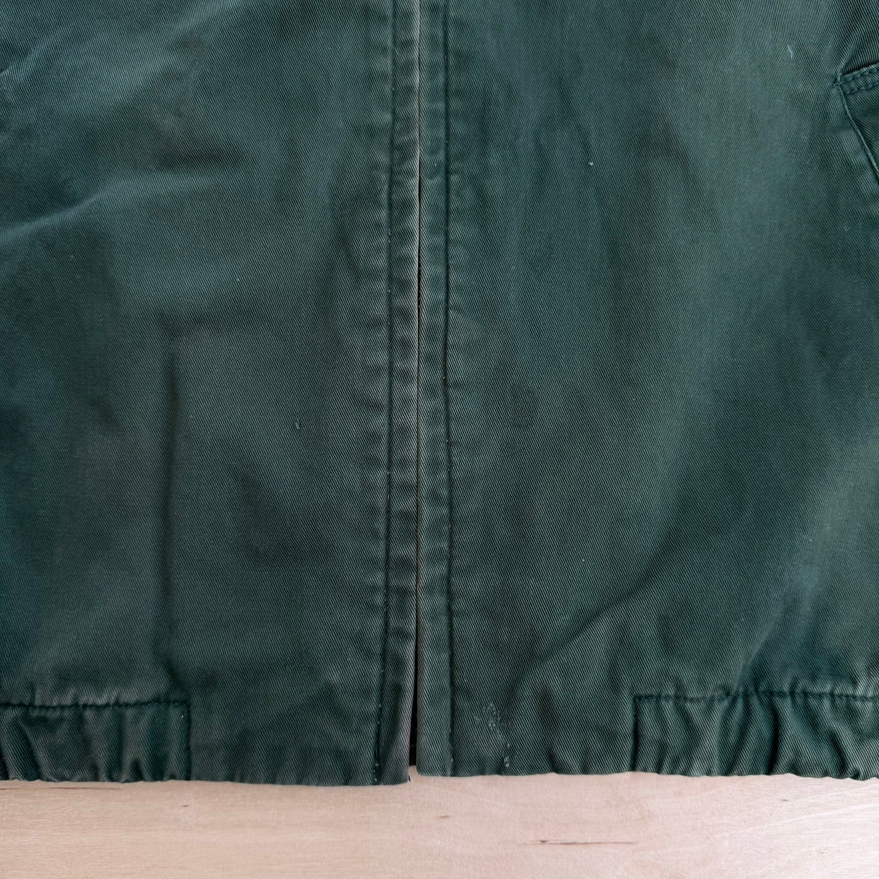 J- Vintage Ralph Lauren Chaps Embroidered Logo Bomber Style Green Zip Up Jacket - XL
