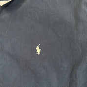 J- Vintage Polo RL Embroidered Logo Bomber Style Black Zip Up Jacket - XL