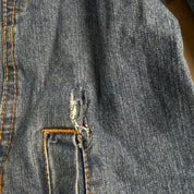 J- Vintage Wrangler Western Plaid Blanket Lined Denim Jacket - L
