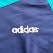 J- Vintage Adidas Embroidered Text Zip Up Track Jacket - M