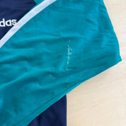 J- Vintage Adidas Embroidered Text Zip Up Track Jacket - M