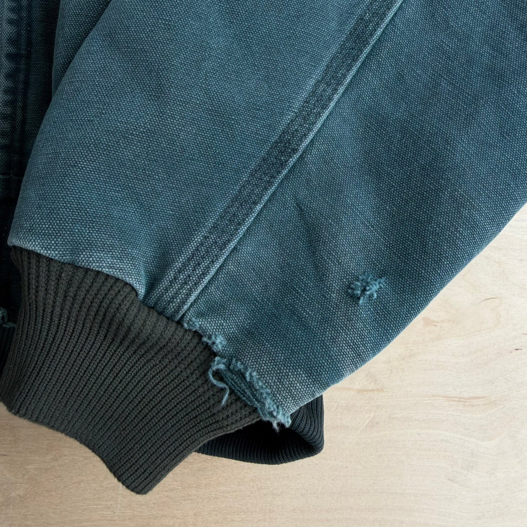J- Vintage Carhartt Canvas Zip Up Hooded Work Jacket - XL