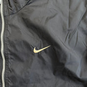 J- Vintage Nike Embroidered Swoosh Black Zip Up Jacket - L