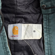 J- Vintage Carhartt Canvas Zip Up Hooded Work Jacket - XL