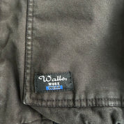 J- Vintage Walls Workwear Faded Black Canvas Hooded Work Jacket - XL