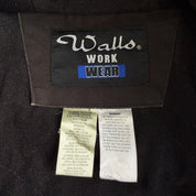 J- Vintage Walls Workwear Faded Black Canvas Hooded Work Jacket - XL