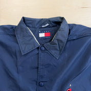 J- Vintage Tommy Hilfiger Embroidered Text Coach Jacket - L