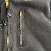 J- Vintage Walls Faded Black Canvas Hooded Work Jacket - L