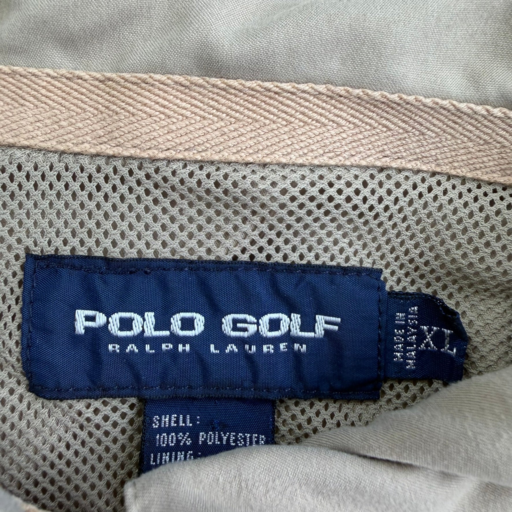 J- Vintage Polo Golf RL Embroidered Logo Pullover Henley Jacket - L