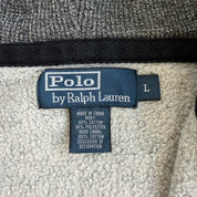 J- Vintage Polo RL Embroidered Logo Zip Up Hoodie - L