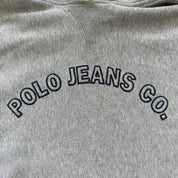 J- Vintage Polo Jeans RL Embroidered Text Hoodie - L