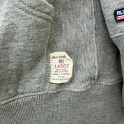 J- Vintage Polo Jeans RL Embroidered Text Hoodie - L