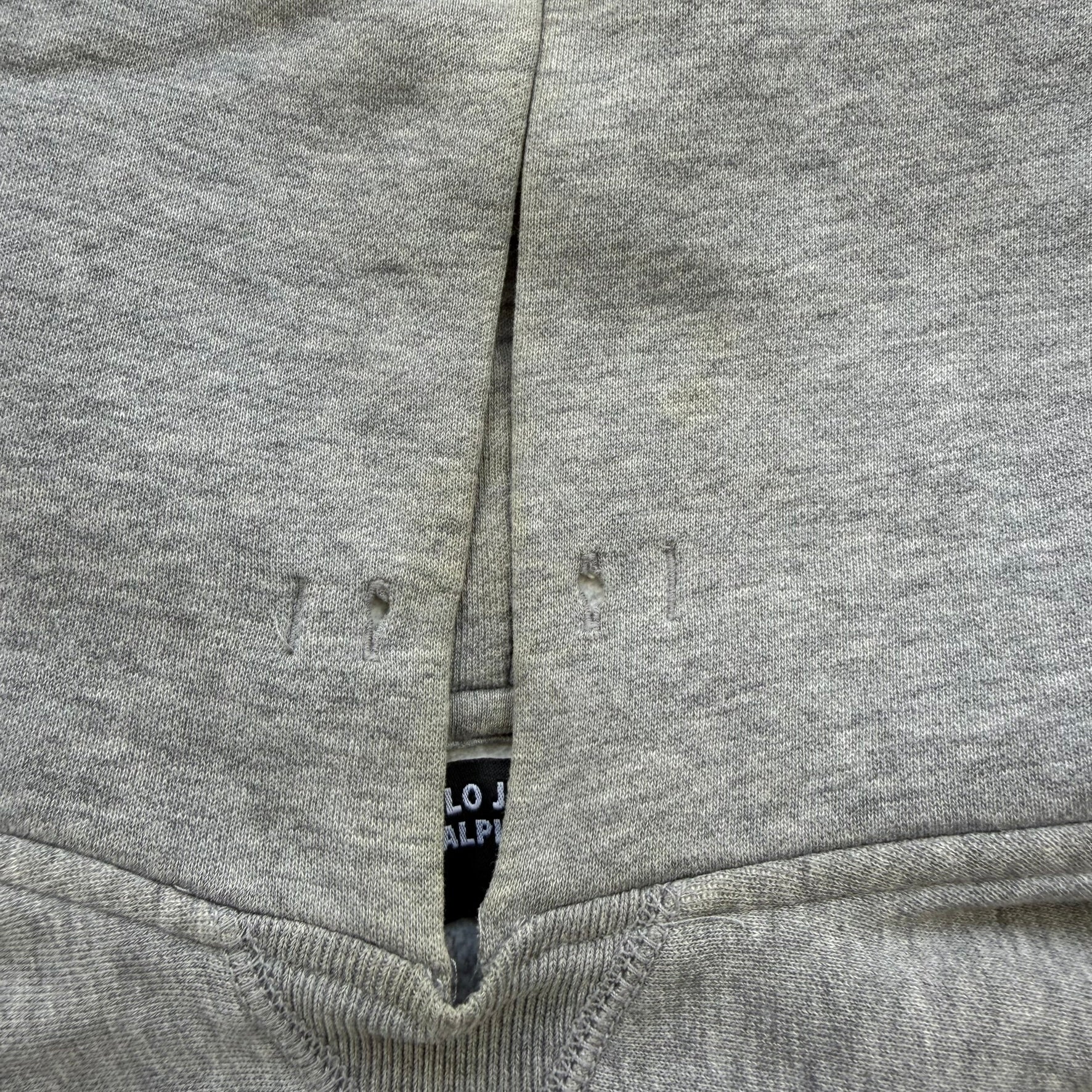J- Vintage Polo Jeans RL Embroidered Text Hoodie - L