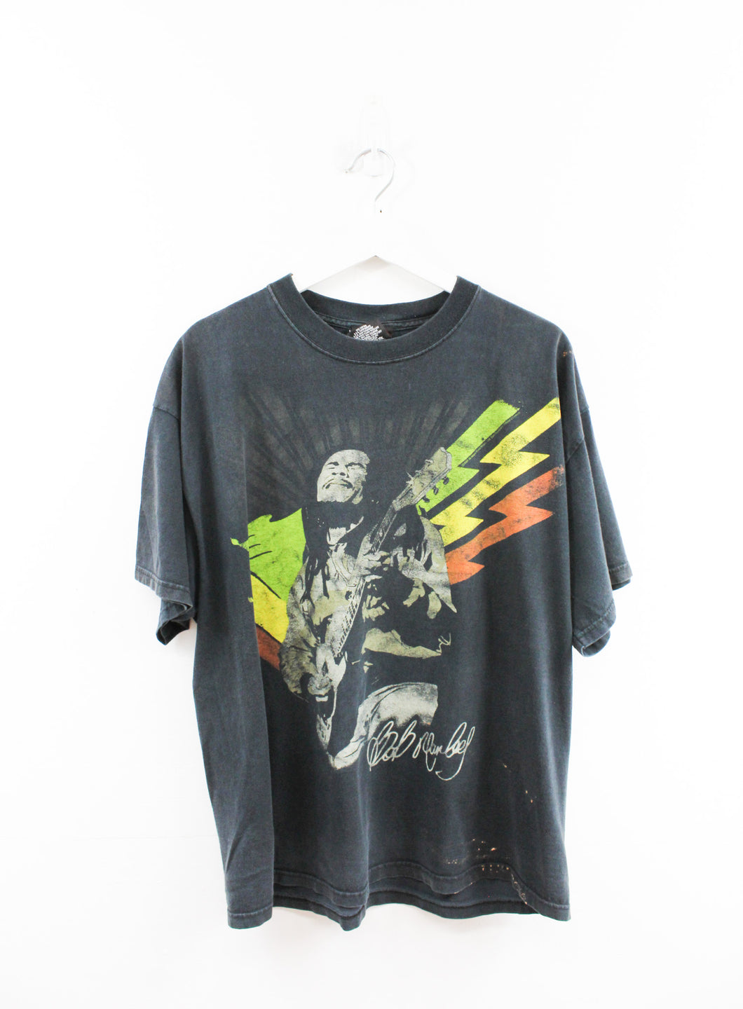 Bob Marley Guitar & Flag Tee
