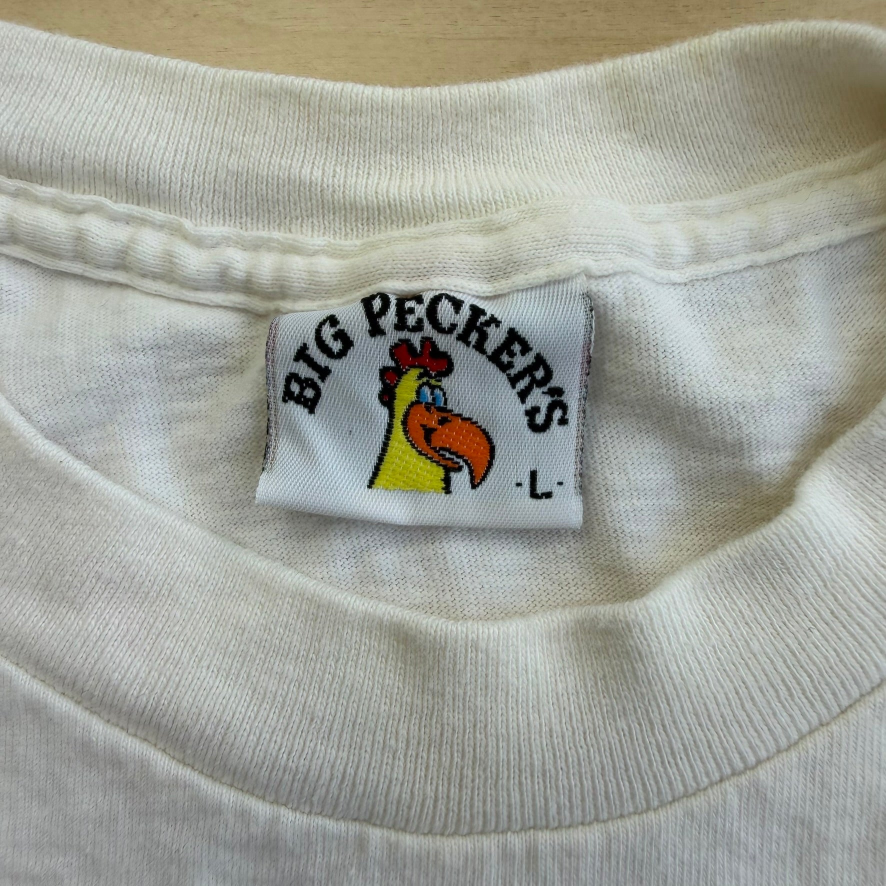 J- Vintage '88 Big Pecker Bar & Grill Graphic Made In USA Single Stitch Tee - L