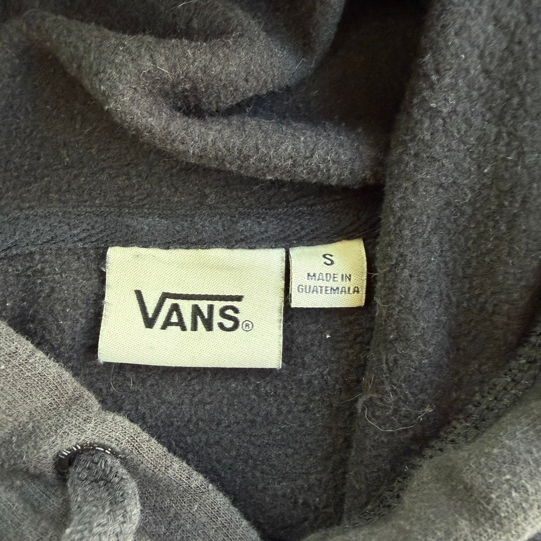J- Vans Peace Signs & Text Graphic Hoodie - S