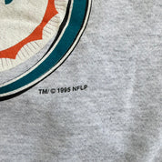 J- Vintage '95 Miami Dolphins NFL Logo 7 Graphic Made In USA Crewneck - L