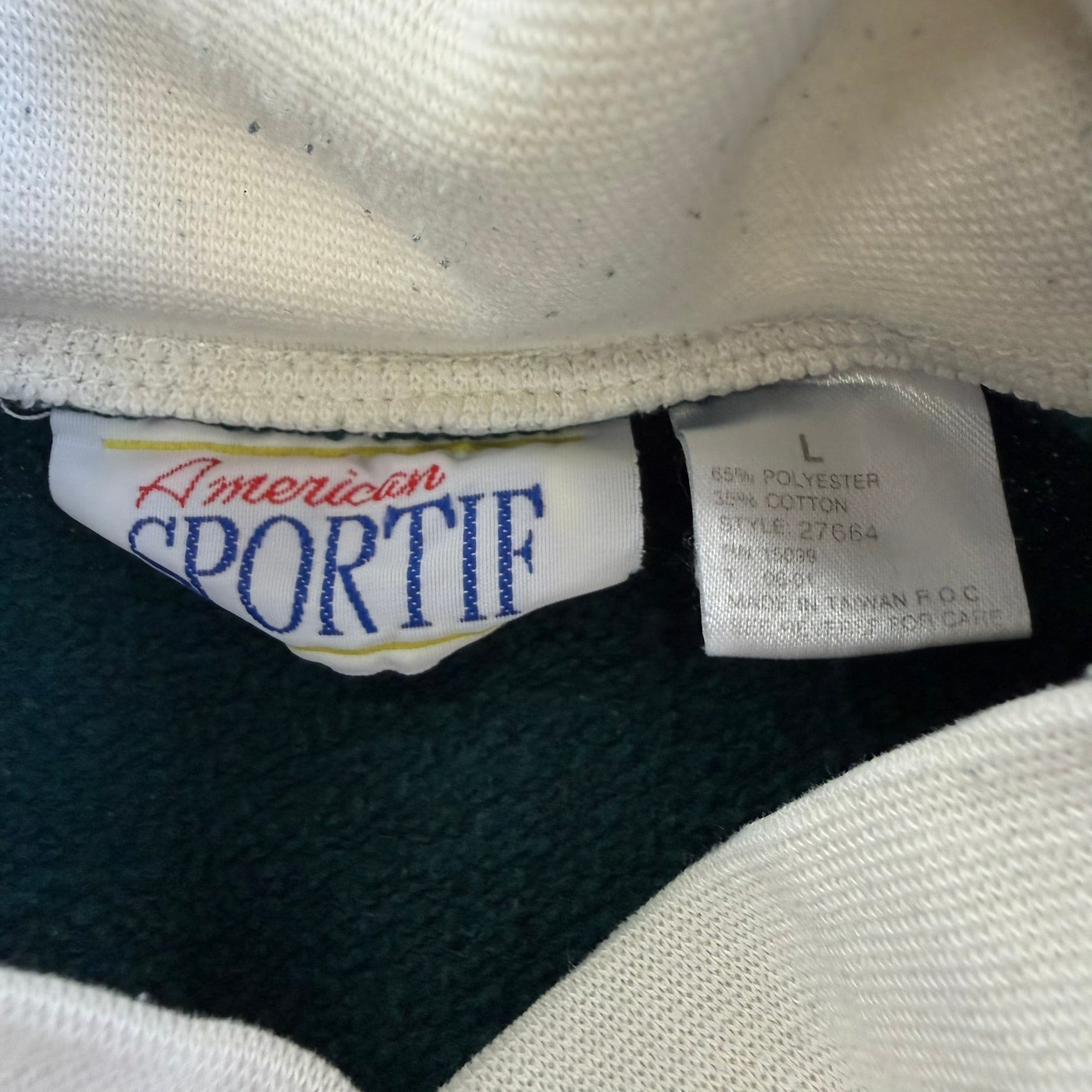J- Vintage American Sportif Patterned & Embroidery Crewneck - L