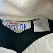 J- Vintage American Sportif Patterned & Embroidery Crewneck - L
