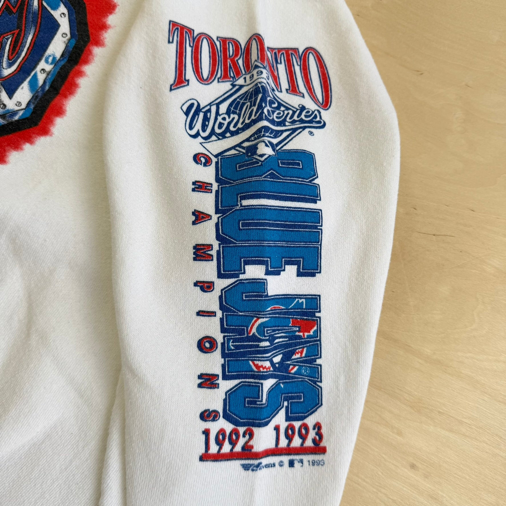 J- Vintage '93 Toronto Blue Jays MLB B2B World Series Champions Graphic Crewneck - XL