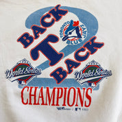 J- Vintage '93 Toronto Blue Jays MLB B2B World Series Champions Graphic Crewneck - XL