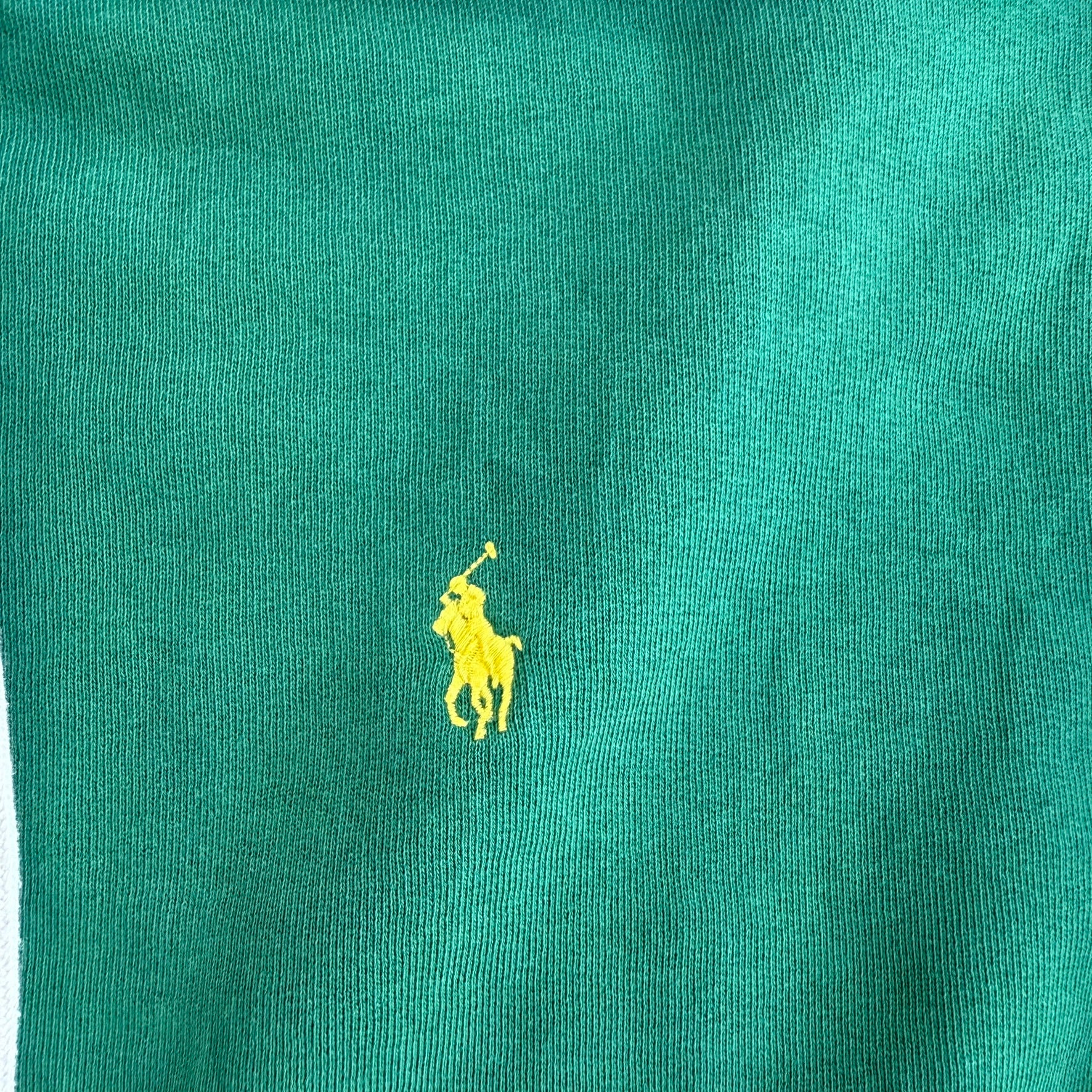 J- Vintage 90s Polo RL Embroidered Logo Green Zip Up Hoodie - XL