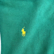 J- Vintage 90s Polo RL Embroidered Logo Green Zip Up Hoodie - XL