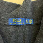 J- Vintage Polo RL Embroidered Logo Dark Grey Quarter Zip Crewneck - XL