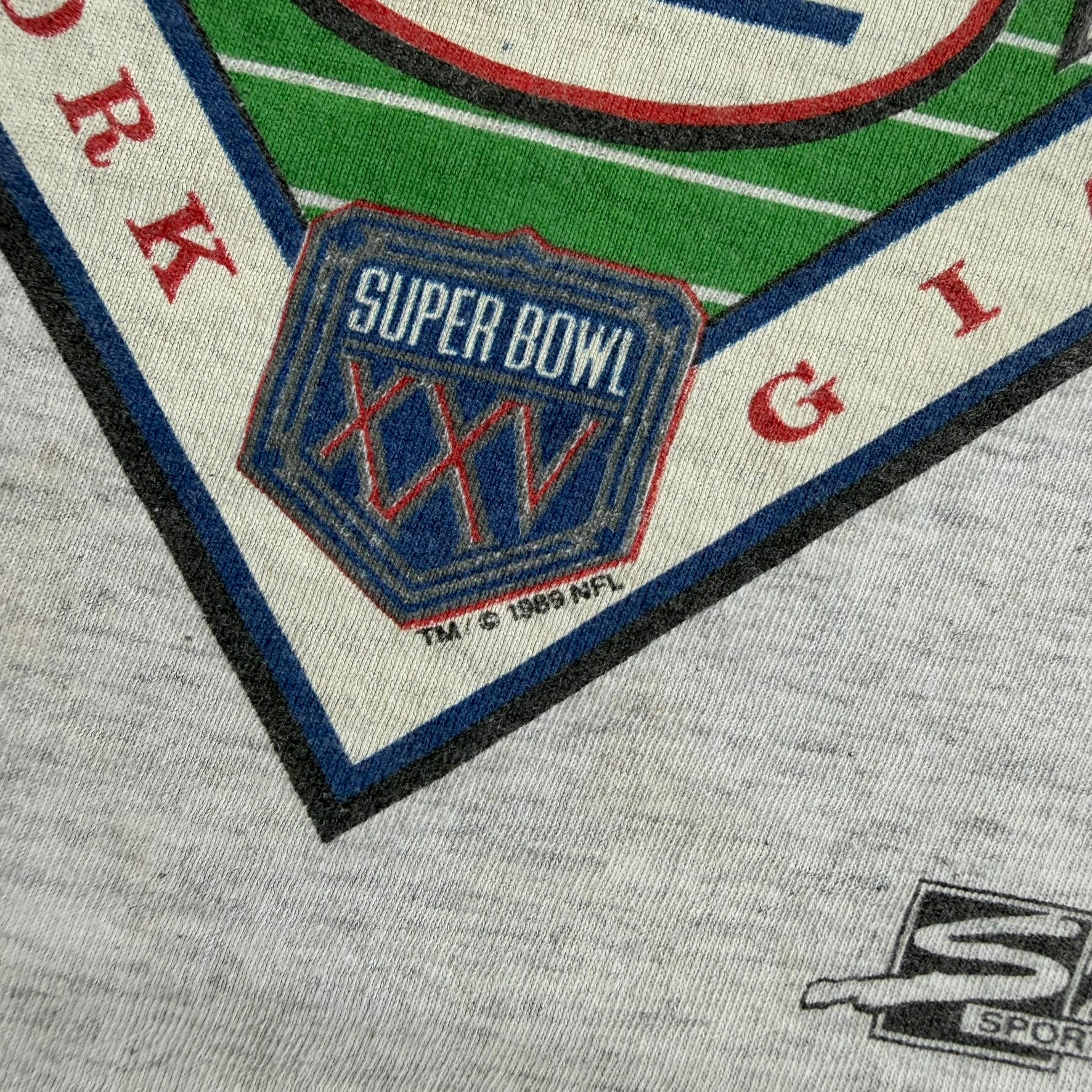 J- Vintage '90 New York Giants NFL Super Bowl 25 Graphic Tee - XL