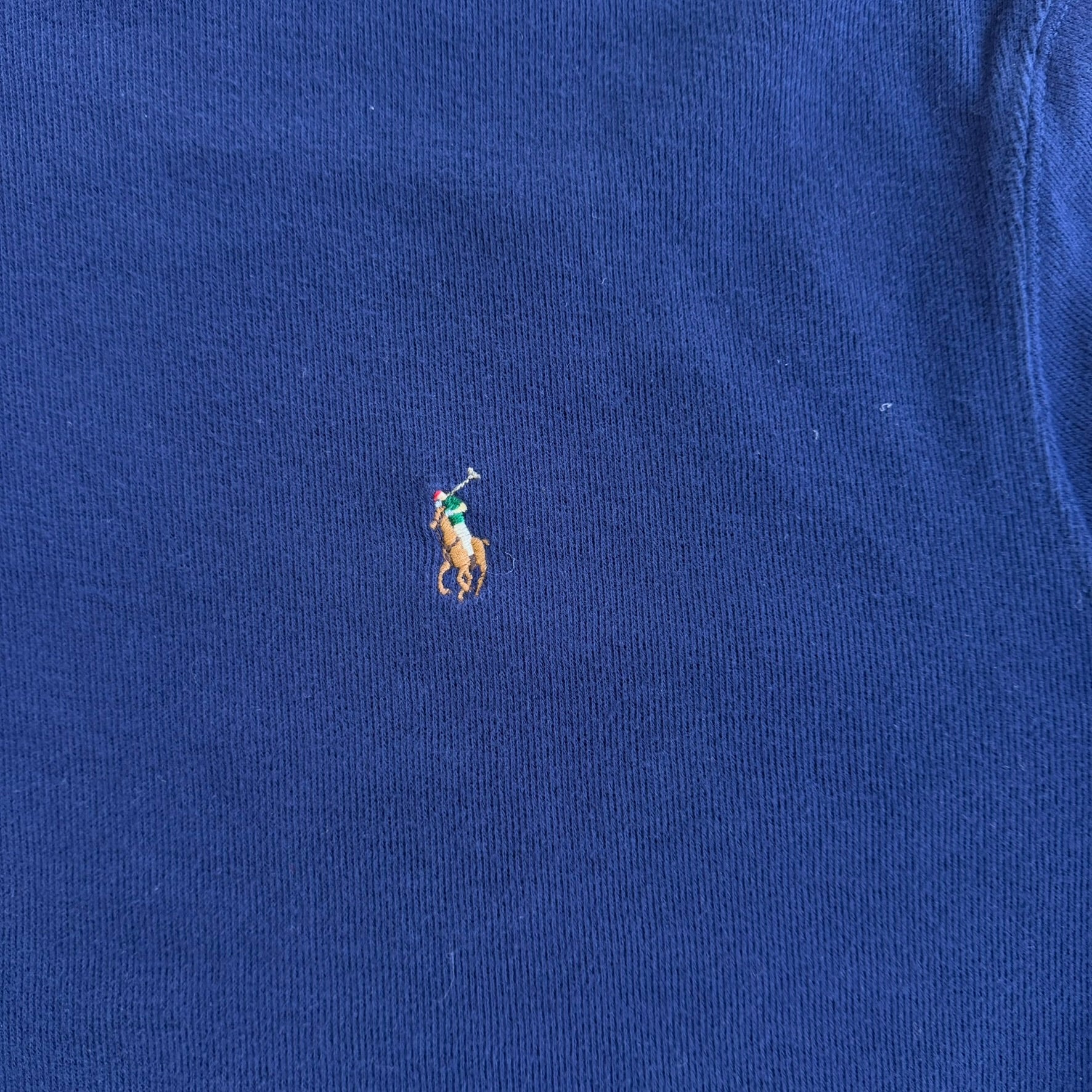 J- Vintage Polo RL Embroidered Logo Navy Quarter Zip Crewneck - 2XL