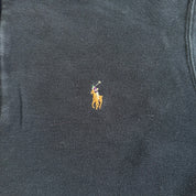 J- Vintage Polo RL Embroidered Logo Black Quarter Zip Crewneck - L