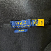 J- Vintage Polo RL Embroidered Logo Black Quarter Zip Crewneck - L