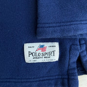 J- Vintage 90s Polo Sports RL Text Logo Navy/Maroon Crewneck - L