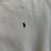 J- Vintage 90s Polo RL Embroidered Logo Grey Crewneck - M