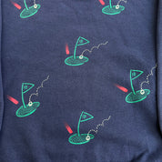 J- Vintage OT Fox Designs Golf 18th Hole Graphic Made In USA Crewneck - M