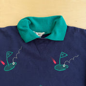 J- Vintage OT Fox Designs Golf 18th Hole Graphic Made In USA Crewneck - M