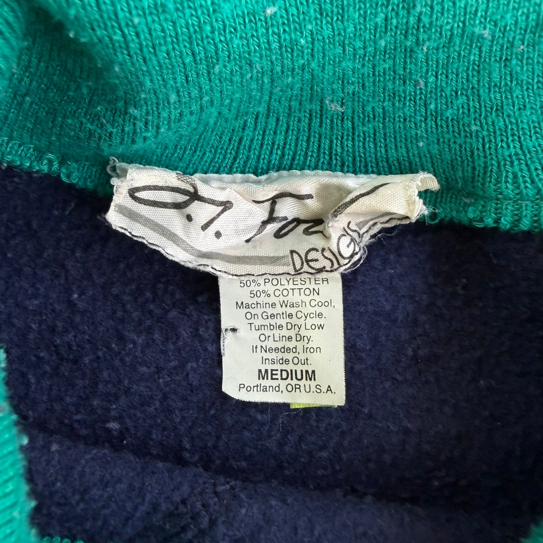 J- Vintage OT Fox Designs Golf 18th Hole Graphic Made In USA Crewneck - M