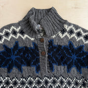 J- Vintage Nuevo Americana Henley Wool Knit Sweater - L